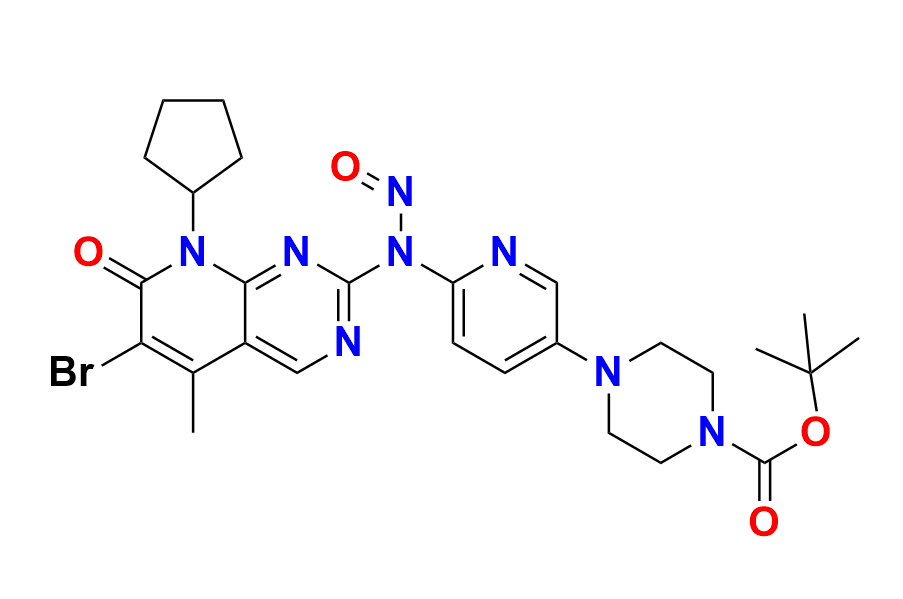 Palbociclib N-BOC 6-Bromo Analog Nitroso Impurity