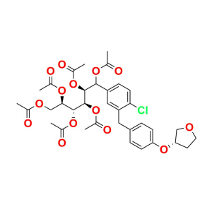 (2S,3R,4R,5R)-1-(4-chloro-3-(4-(((S)-tetrahydrofuran-3-yl)oxy)benzyl)phenyl)hexane-1,2,3,4,5,6-hexayl hexaacetate