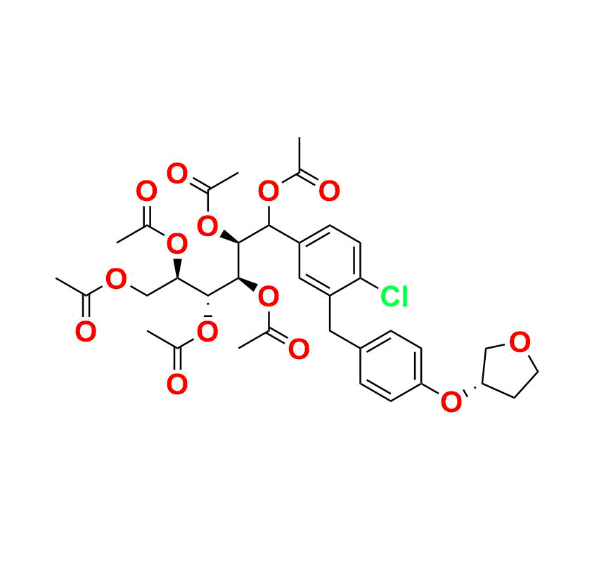 (2S,3R,4R,5R)-1-(4-chloro-3-(4-(((S)-tetrahydrofuran-3-yl)oxy)benzyl)phenyl)hexane-1,2,3,4,5,6-hexayl hexaacetate