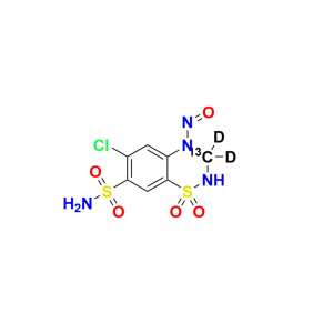 HYDROCHLOROTHIAZIDE FOR PEAK IDENTIFICATION 4-Nitroso Hydrochlorothiazide-13C,D3
