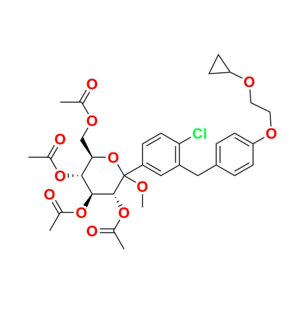 Bexagliflozin O-Methyl Tetraacetyl Impurity