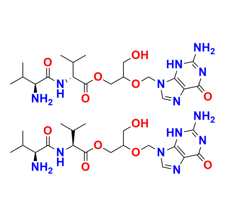 AQ-V005029.png Valganciclovir N-Valyl Impurity - (Mixture of Amide Diastereoisomer -1 & 2)