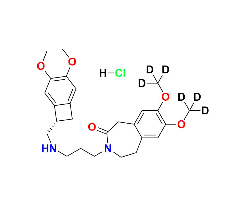 N-Desmethyl20Ivabradine20D620HCl.png N-Desmethyl Ivabradine D6 HCl