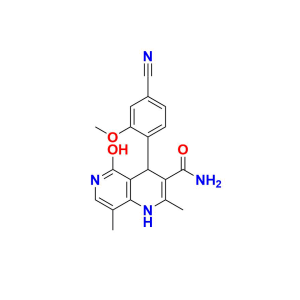 4-(4-Cyano-2-methoxyphenyl)-5-hydroxy-2,8-dimethyl-1,4-dihydro-1,6-naphthyridine-3-carboxamide